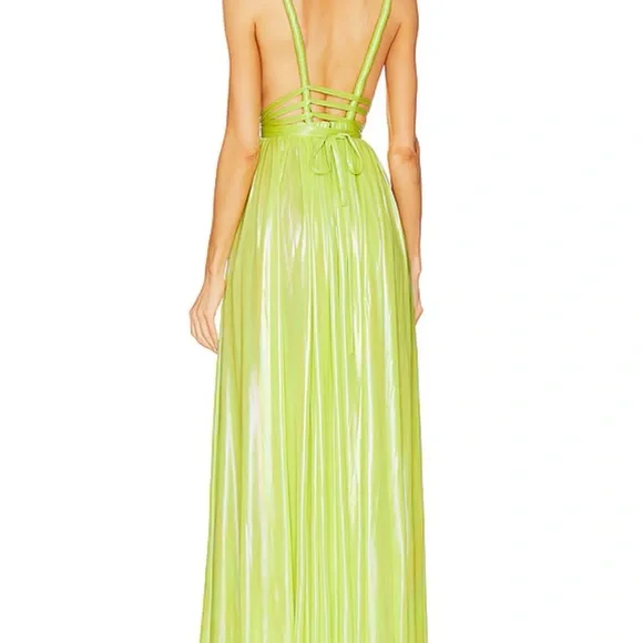 Bronx and Banco Goddess Gown in Neon Yellow - Picture 3 of 5